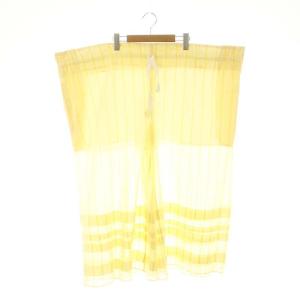 コットンシルクストライプワイドパンツ XS/S ? イエロー /HK OS