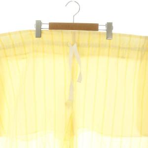 Cecilie Bahnsen コットンシルクストライプワイドパンツ XS/S ? イエロー /HK OS