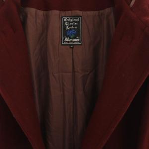 23区 ダッフルコート アウター トグルボタン フード付き スリット ウール 大きいサイズ 46 XXL ボルドー