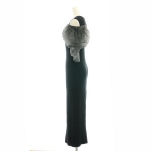 SNIDEL 24SS チュールボレロリブニットワンピース ロング丈 マキシ丈 ノースリーブ F 黒 ブラック