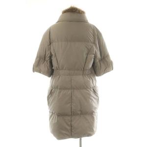 BRUNELLO CUCINELLI マーモットファー ダウンコート アームウォーマー付き 44 ブラウン