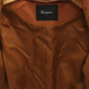 Diagram GRACE CONTINENTAL ファー付レザージャケット 38 オレンジブラウン