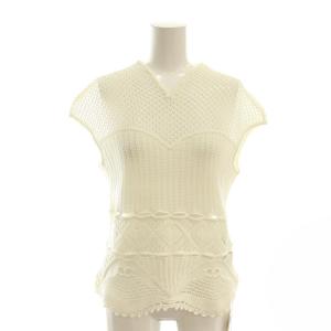 【美品】  Mame Kurogouchi / マメクロゴウチ | 2019SS | SASH JAQUARD SLEEVELESS KNIT トップス | 1 | ネイビー/ホワイト/ゴールド | レディース 美品】 Mame Kurogouchi / マメクロゴウチ | 2019SS | SASH