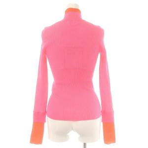 ENFOLD 24SS タートルネックニット カットソー リブ 長袖 38 ショッキングピンク /MI OS