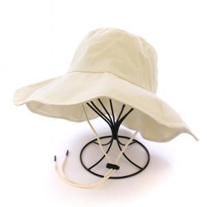 ハット つばヒロ つば広 サファリハット 帽子 38 アイボリー /DK OF