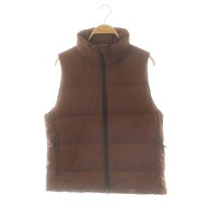 ミズノ MIZUNO 24AW LIGHT NYLON POPLIN ダウンベスト 前開き 2 茶 ブラウン