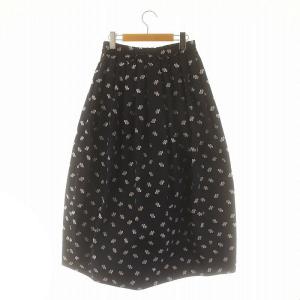 Drawer 24年 カットジャカードギャザースカート 38 ネイビー