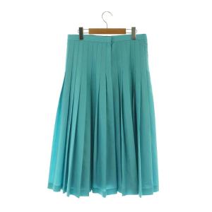 Drawer ウールプリーツスカート ロング丈 マキシ丈 40 L 緑 グリーン /YQ OS