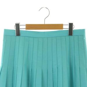 Drawer ウールプリーツスカート ロング丈 マキシ丈 40 L 緑 グリーン /YQ OS