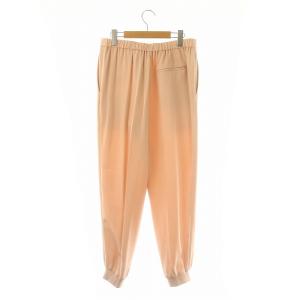 Drawer シルクバックゴムシャーリングパンツ テーパード タック 40 ピンク /DF OS