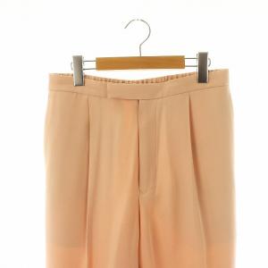 Drawer シルクバックゴムシャーリングパンツ テーパード タック 40 ピンク /DF OS