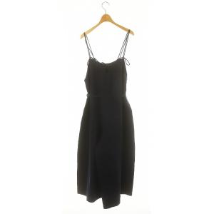 Drawer スラブツイルサロペット 38 ネイビー