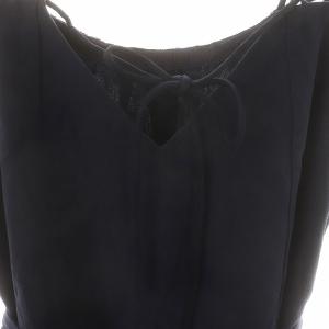 Drawer スラブツイルサロペット 38 ネイビー