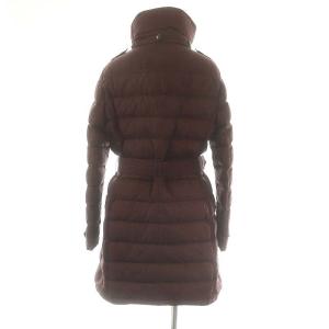 BURBERRY BRIT 裏地ノバチェック ベルテッドダウンジャケット M ボルドー