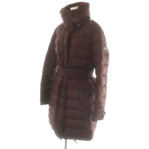 BURBERRY BRIT 裏地ノバチェック ベルテッドダウンジャケット M ボルドー