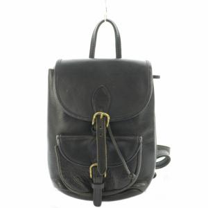 リュックサック デイバッグ レザー 黒 ブラック OS