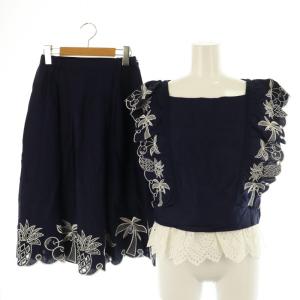 新品タグ付き 2点セット PGG ノースリーブポロシャツ スカート サイズ0※C セットアップ対応】ファンシーツイード ノーカラー ジャケット