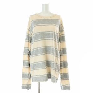 Long sleeve border t-shirt ロンT カットソー 長袖 2 M グレー ピンク