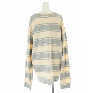 UNUSED Long sleeve border t-shirt ロンT カットソー 長袖 2 M グレー ピンク