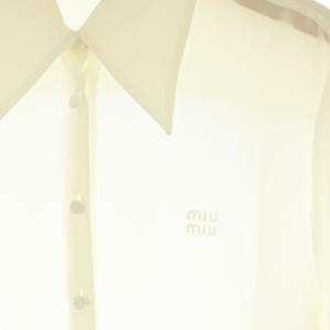 miumiu クレープ デ シン シャツ 40 ホワイト