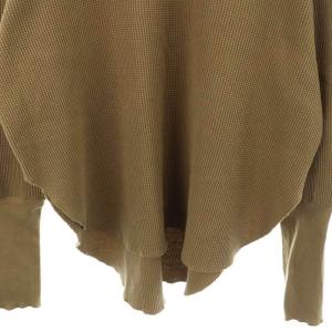 AMERICANA サーマルバックヘンリーネックカットソー ロンT 長袖 オーバーサイズ コットン ベージュ