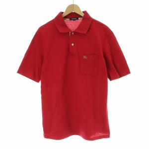 ノバチェック ポロシャツ 鹿の子 半袖 LL 赤 レッド