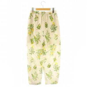JOURNAL STANDARD × トライト TOLIGHT 23AW ボタニカルプリントパンツ ワイド イージー 036 生成り 緑