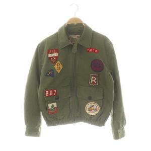 POLO RALPH LAUREN 近年モデル キャンバスグラフィックボンバージャケット XS カーキ