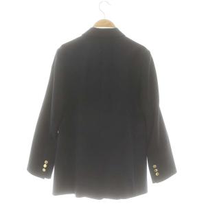 DRESSTERIOR ウール混 ダブルボタンジャケット テーラード 総裏地 34 濃紺 ダークネイビー