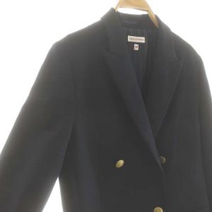 DRESSTERIOR ウール混 ダブルボタンジャケット テーラード 総裏地 34 濃紺 ダークネイビー