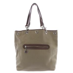 BURBERRY BLUE LABEL ハンドバッグ キャンバス レザー 切替 べージュ /SR20