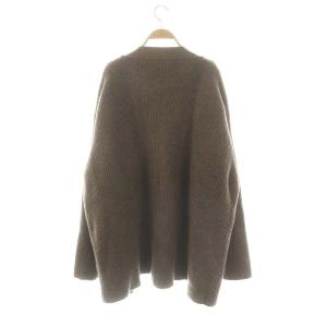 SEEALL オーバーサイズカーディガン ロング トッパー ニット ヤク 茶 ブラウン /MF OS