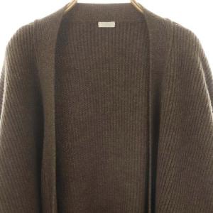 SEEALL オーバーサイズカーディガン ロング トッパー ニット ヤク 茶 ブラウン /MF OS