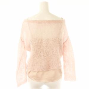 SNIDEL 24AW シアーモヘアプルオーバー ニット セーター 長袖 ウール混 F ピンク