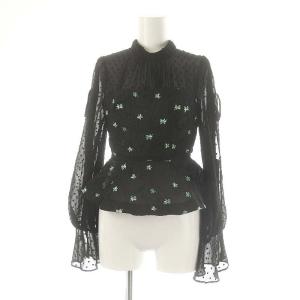 SNIDEL 24SS セットアップ 上下 ジャガード ペプラムベアドッキングブラウス 長袖 シアースリーブ エンボスジャガードボリュームスカート