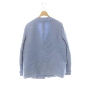 ANAYI 24AW ウールプリペラVネックロング ジャケット 36 サックスブルー