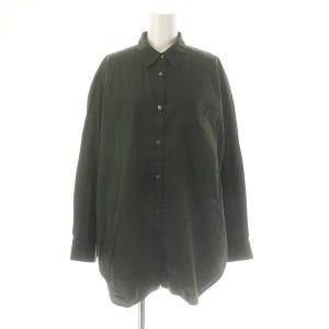 24AW 50コットンオーバーシャツ 長袖 前開き ダークグリーン /DO OS