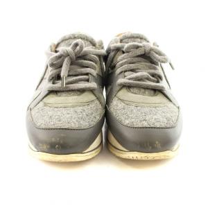 JIMMY CHOO スニーカー シューズ ロゴ フェルト 39 グレー