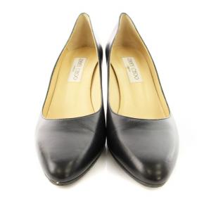 JIMMY CHOO パンプス レザー アーモンドトゥ 39.5cm 黒