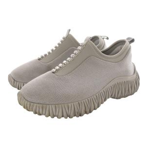 miumiu ノバ ビジューライン スニーカー 38.5 24.5cm グレー /SR4