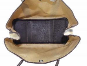 HERMES ガーデンパーティPM トートバッグ ベージュ ダークブラウン H刻印