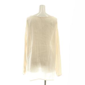 URBAN RESEARCH 24AW ヴィンテージサテンTブラウス プルオーバー 長袖 ラウンドスリット F アイボリー