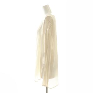 URBAN RESEARCH 24AW ヴィンテージサテンTブラウス プルオーバー 長袖 ラウンドスリット F アイボリー