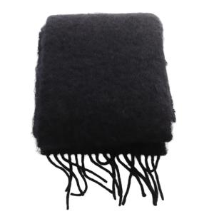 LOEWE スカーフ モヘア&ウール アナグラム マフラー ブラック