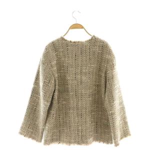 JOURNAL STANDARD L'ESSAGE 23AW ジョリカ GIOLICA ラメツイードBIGジャケット ノーカラー 金ボタン F ベージュ