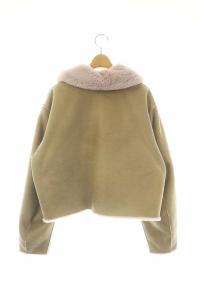 MOUSSY 24AW REVER FAUX ファーコート アウター リバーシブル F ベージュ ピンク /MI OS