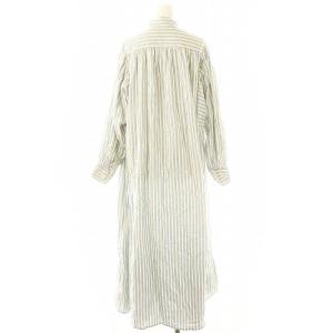 Ron Herman × テン TEN ストライプ カフタンドレス ワンピース ロング マキシ丈 長袖 水色 白 黒 黄色