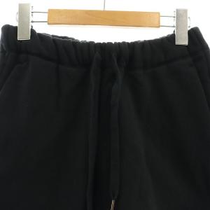 Ron Herman 切替スウェットショートパンツ ハーフパンツ ドロスト 裏パイル XS 黒 ブラック