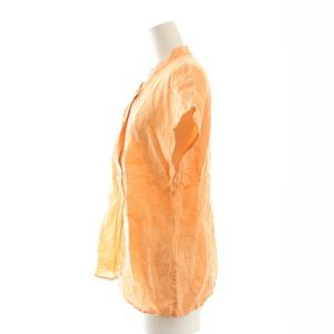 Ron Herman モンテックス別注 リネン フレンチスリーブプルオーバーシャツ ブラウス ノースリーブ オレンジ