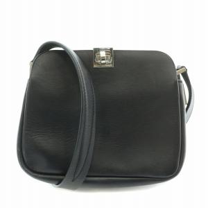 ショルダーバッグ レザー ターンロック カギ 鍵 南京錠 黒 ブラック /BB OF